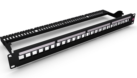 PANEL FTP 24 PUERTOS RJ45 VACIO CON ADMINISTRADOR TRASERO 