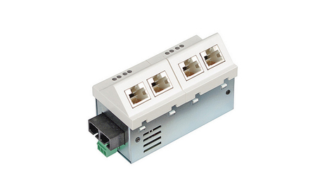 Micro switch Fast Ethernet 45x45 vertical con 5x10/100TX y 100FX Multimodo 1310nm SC 4xPoE