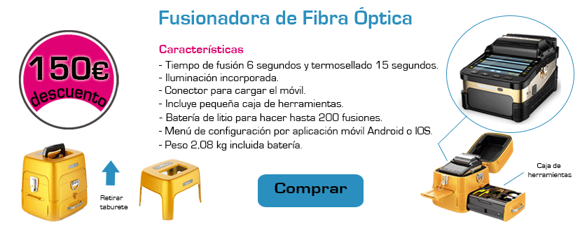 Fusionadora de fibra óptica