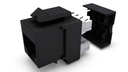 Toma 180º RJ 45 CAT. 6 UTP TELECOCABLE