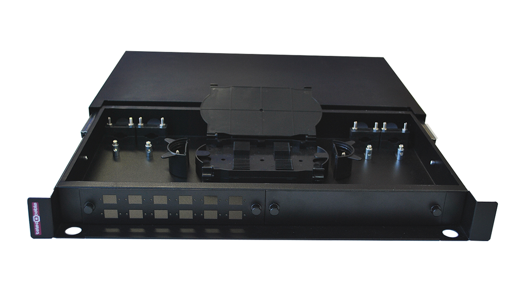 Bandeja FO 1u extraíble 12 SC simplex/ 12 LC duplex con accesorios
