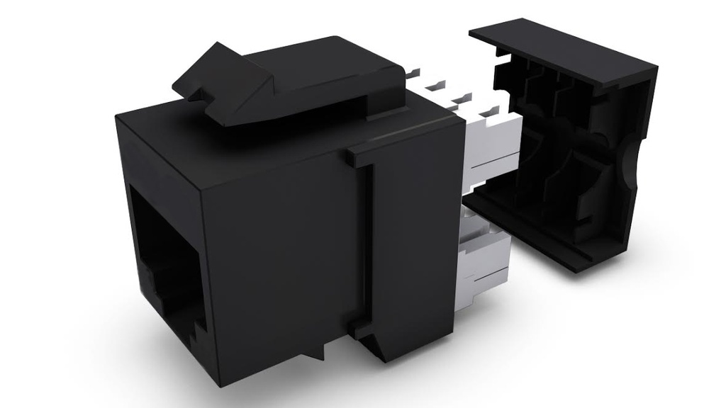 Toma 180º RJ 45 CAT. 6 UTP TELECOCABLE