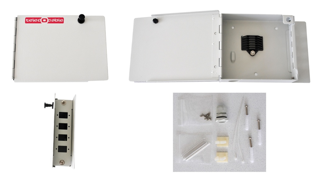Caja mural 4 SC simplex / 4 LC duplex metal IP54