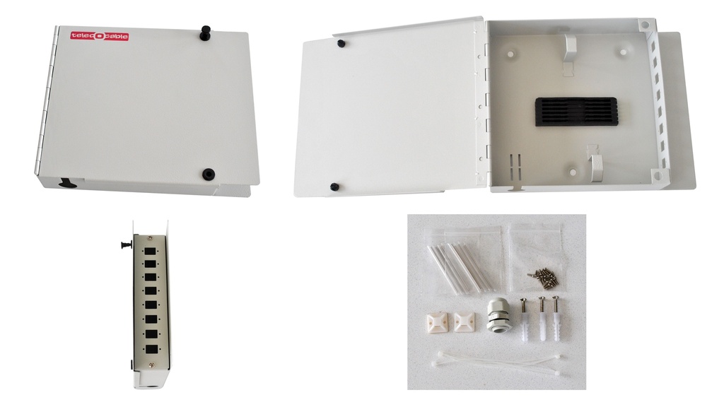 Caja mural 8 SC simplex / 8 LC duplex metal IP54