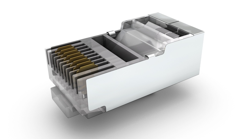 Conector RJ 45 Mº FTP CAT. 6 rígido/flexible 25 unidades