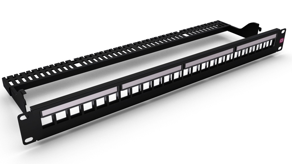 Panel 24 puertos RJ 45 vacio keystone
