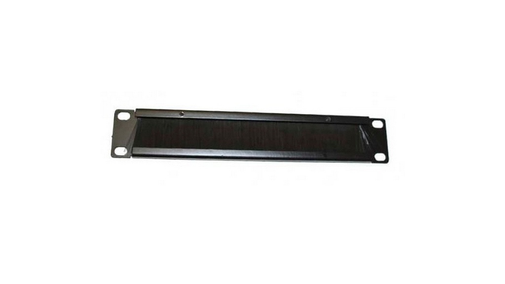 Panel pasahilos 10" 1u con cepillo negro