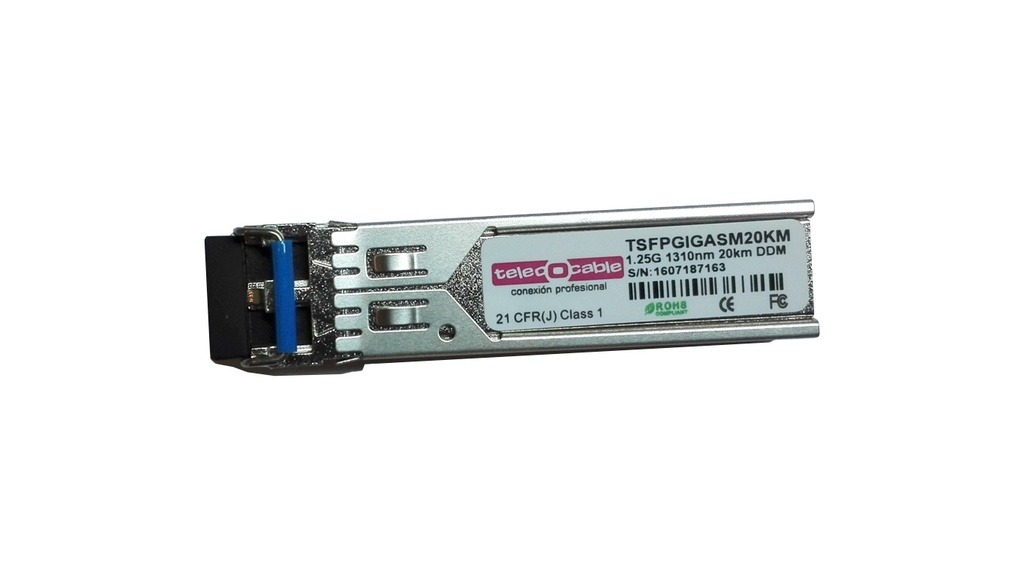 Módulo SFP gigabit SM 1310 nm LC duplex 20 km ddm