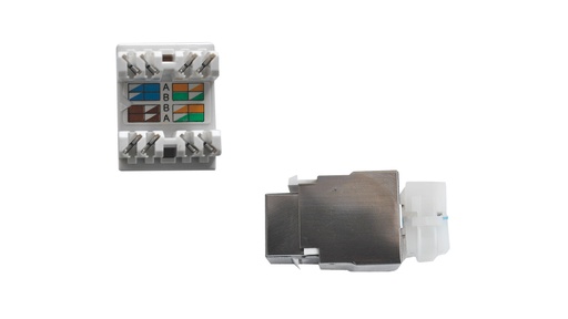 [T001133.0010.001] Toma 180º RJ 45 CAT. 6 FTP TELECOCABLE