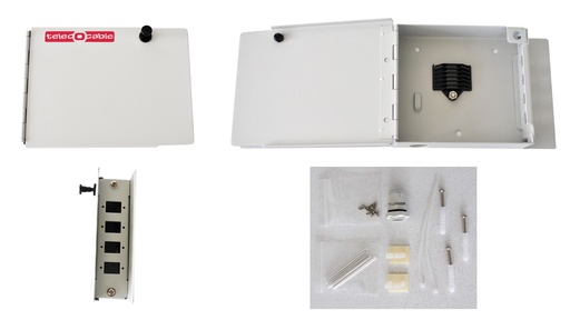 [TCAJAMUR04FOINT] Caja mural 4 SC simplex / 4 LC duplex metal IP54