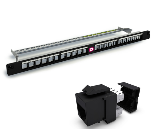 [TEP24P1UCAT6AD] Panel 24 puertos RJ 45 CAT. 6 con administrador trasero