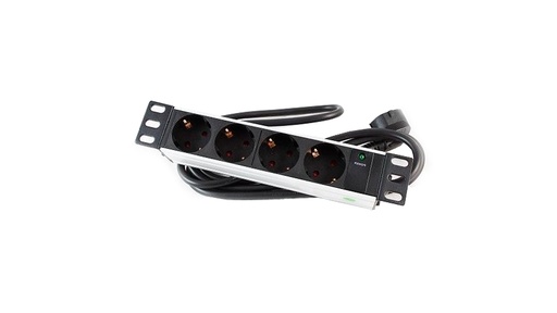 [TREG4ECINT10] Regleta 10" 4 enchufes aluminio 1u