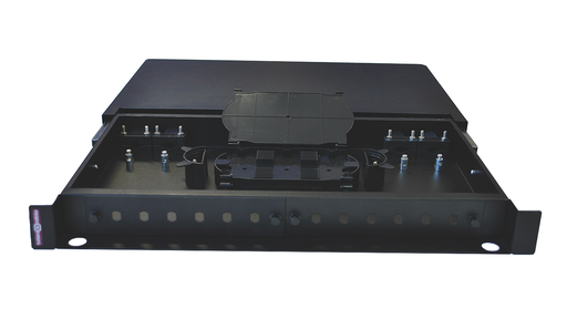 [TBANFIBRA12STFCEXT] Bandeja FO 1u extraíble 12 ST/FC con accesorios